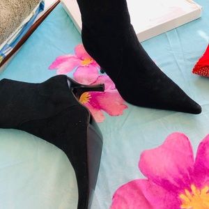 Black suede boots size 7